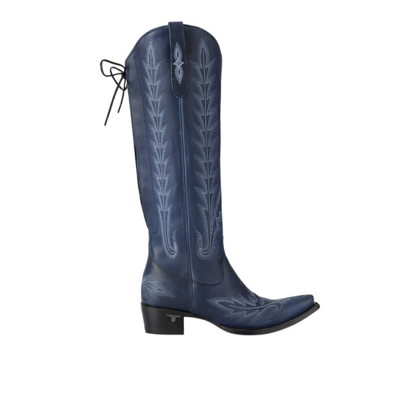 Shop Blue Womens Lexington Knee High Embroidered Corset Cowboy Boot –  Shoebacca