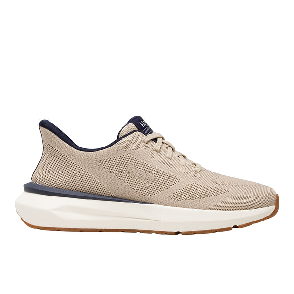 Shop Beige Mens Athens 2 Knit Hands Free Slip On Sneakers  display picture 1