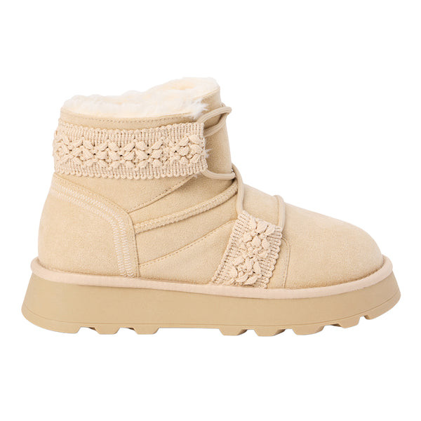 Shop Beige Womens BEACH by Matisse Matterhorn Embroidered Round