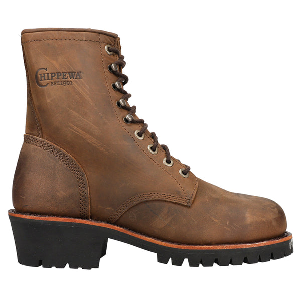 Shop Brown Mens Chippewa Classic 2.0 8 Inch Steel Toe Logger Lace