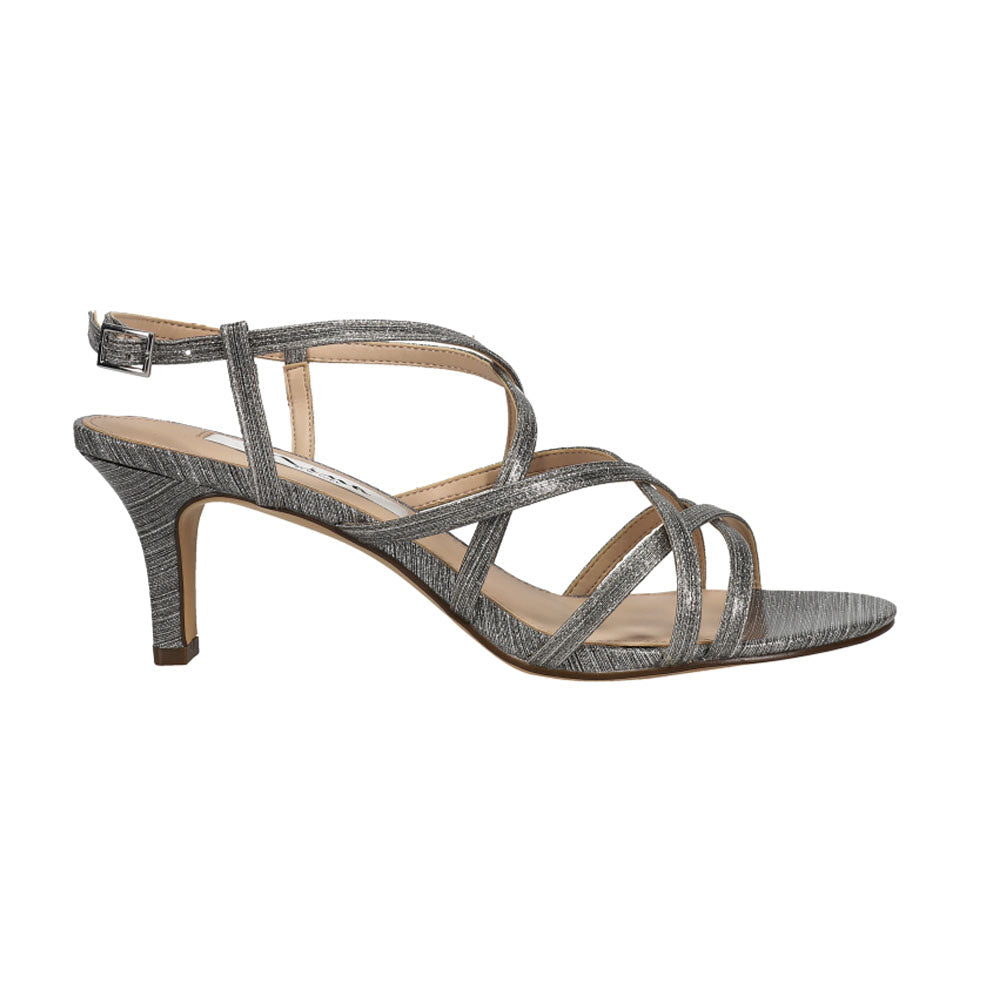 Shop Silver Womens Nina Neptune Metallic Evening Sandals – Shoebacca