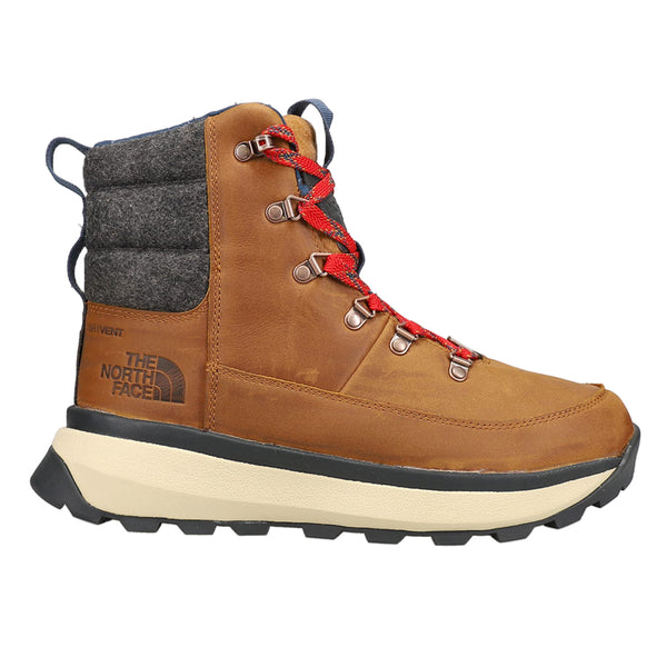 Shop Brown Mens The North Face Bergen Leather Waterproof Winter