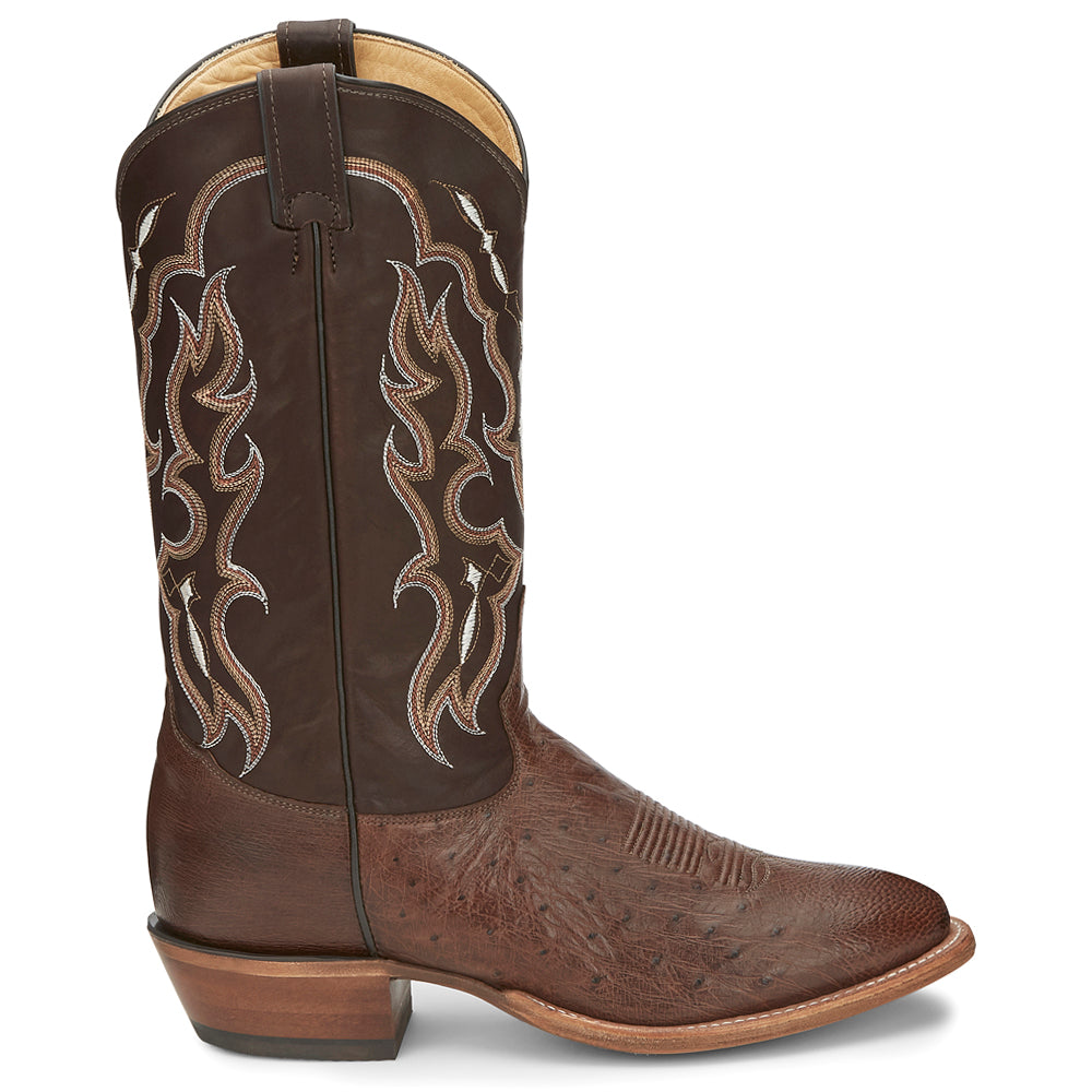 Tony Lama Tiberius 13 Inch Smooth Ostrich Round Toe Cowboy Boots