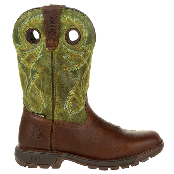 Mens Rocky Legacy 32 11 Inch Waterproof Soft Toe Work Mens Brown RKW0315 Size 13 Shop Brown, Green Mens Rocky Legacy 32 11 Inch Waterproof  main image 2