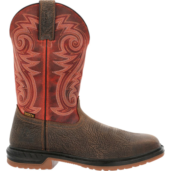 Men\'s Rocky Work Boots Red/Brown Size 8.5 Safety ROCKY Men main image 4