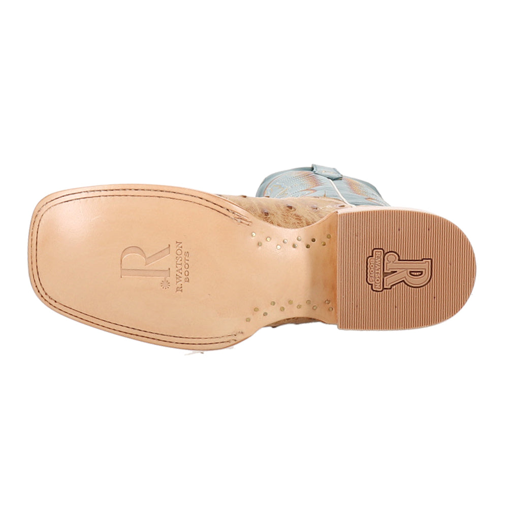 ういろう2 RW4508-2 R. Watson Men's Full Quill Ostrich Wide Square Toe