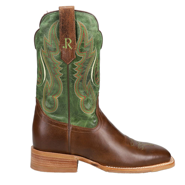 Shop Brown Mens R. Watson Boots Vintage Green Embroidered 