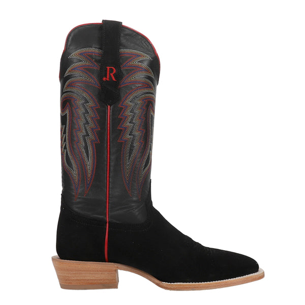 Shop Black Mens R. Watson Boots Black Rough Out Wide  display picture 3
