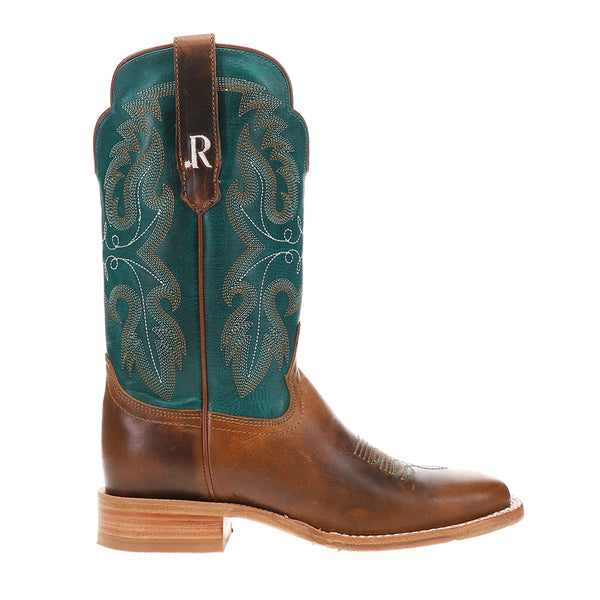 Shop Brown Womens R. Watson Boots Honey Cowhide Embroidered Wide