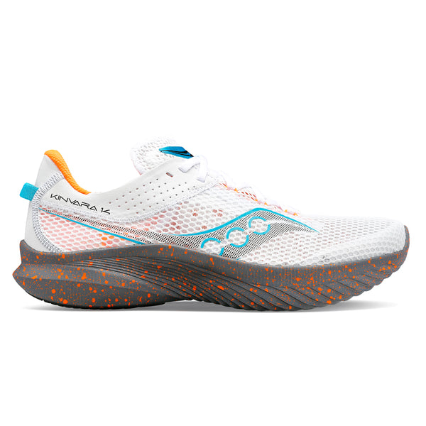 Shop White Mens Saucony Kinvara 14 Running Shoes – Shoebacca display picture 3