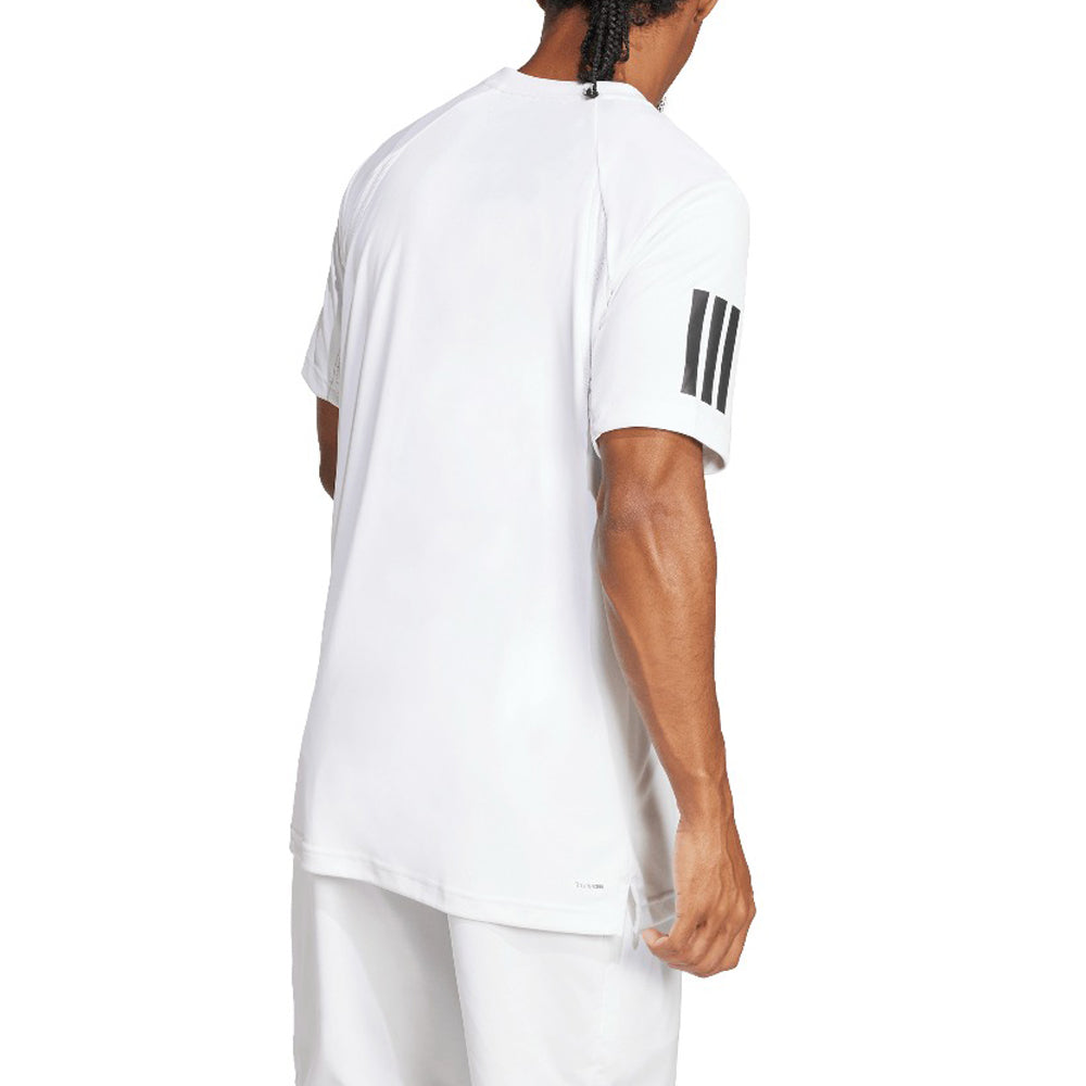 Shop White Mens Club Tennis CLIMACOOL 3-Stripes T-Shirt – Shoebacca