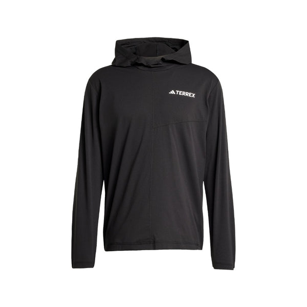 Shop Black Mens Terrex Multi CLIMACOOL Hooded Long Sleeve Long
