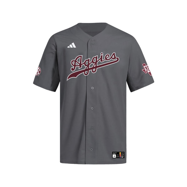Shop Multi Mens Texas A&M Dark Grey Full Button Jersey – Shoebacca