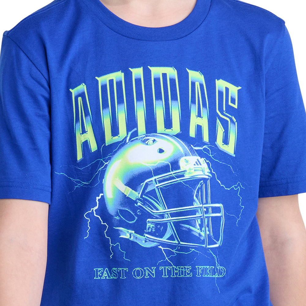 Shop Blue Boys Short Sleeve Football Energy Tee – Shoebacca