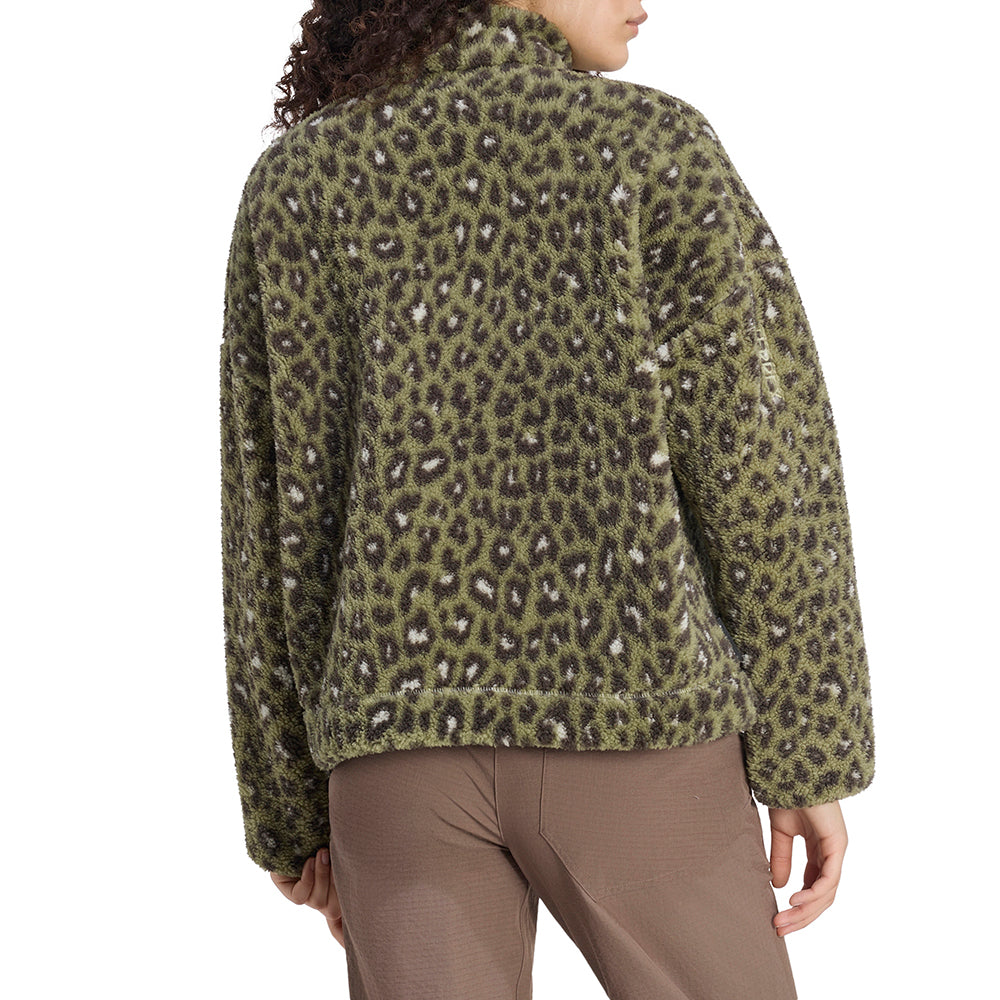 Shop Green Womens Terrex Xploric Climawarm High Pile Snap Pullover