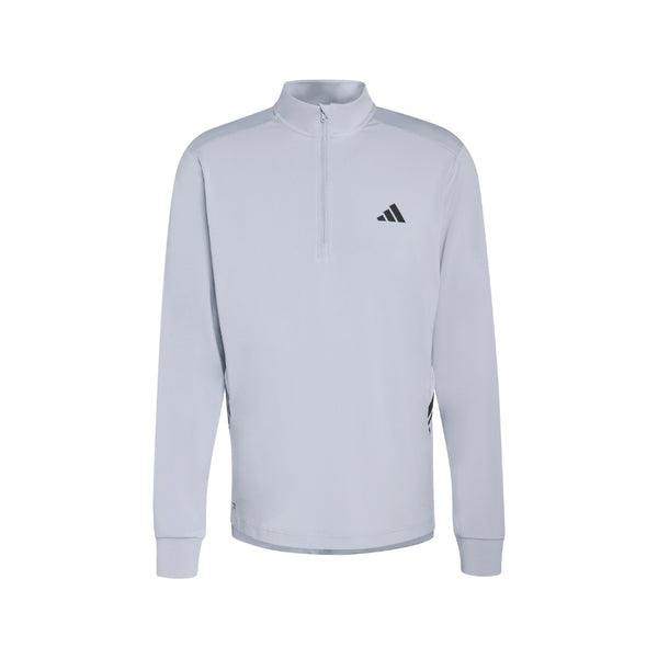 Shop Grey Mens Tech Essentials Workout 1/4 Zip Long Sleeve T-Shirt
