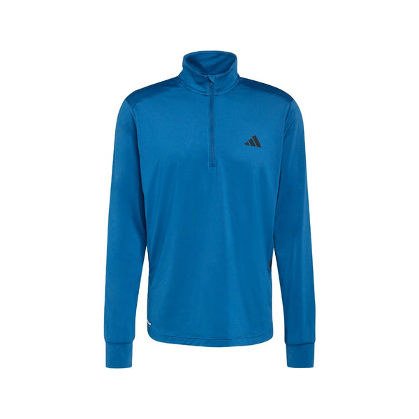 Shop Blue Mens Tech Essentials Workout 1/4 Zip Long Sleeve T-Shirt
