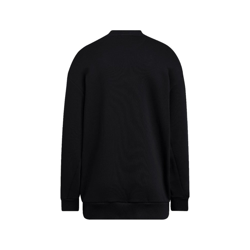 Shop Black Womens Performance Oversized Crewneck Sweatshirt