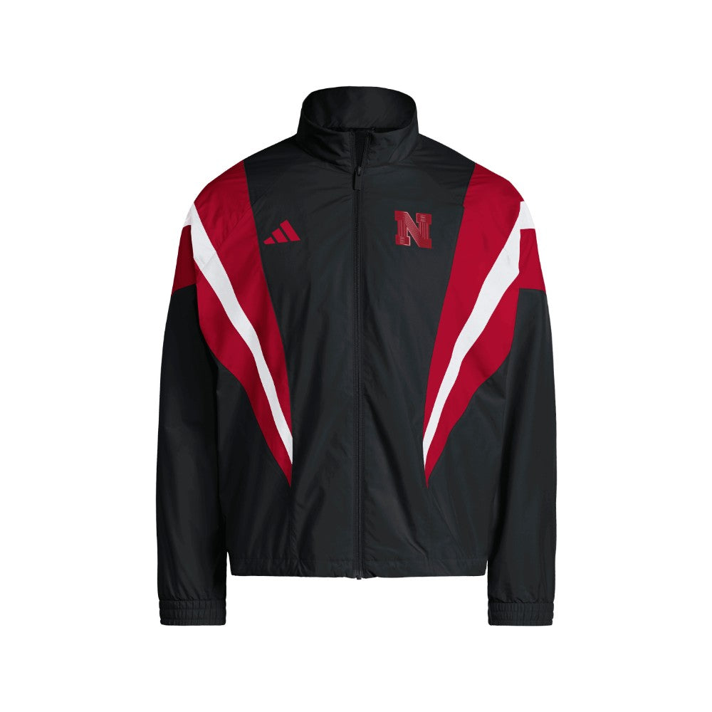 Shop Black Mens Nebraska Blackout Woven Track Jacket – Shoebacca