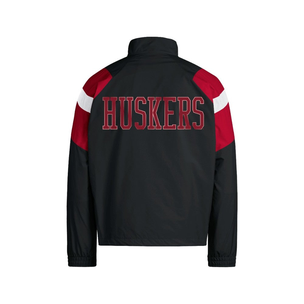 Shop Black Mens Nebraska Blackout Woven Track Jacket – Shoebacca