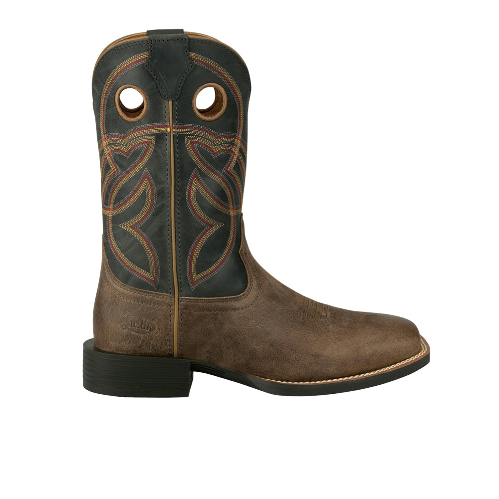 Shop Brown Mens Lubbock Embroidered Square Toe Cowboy Boots