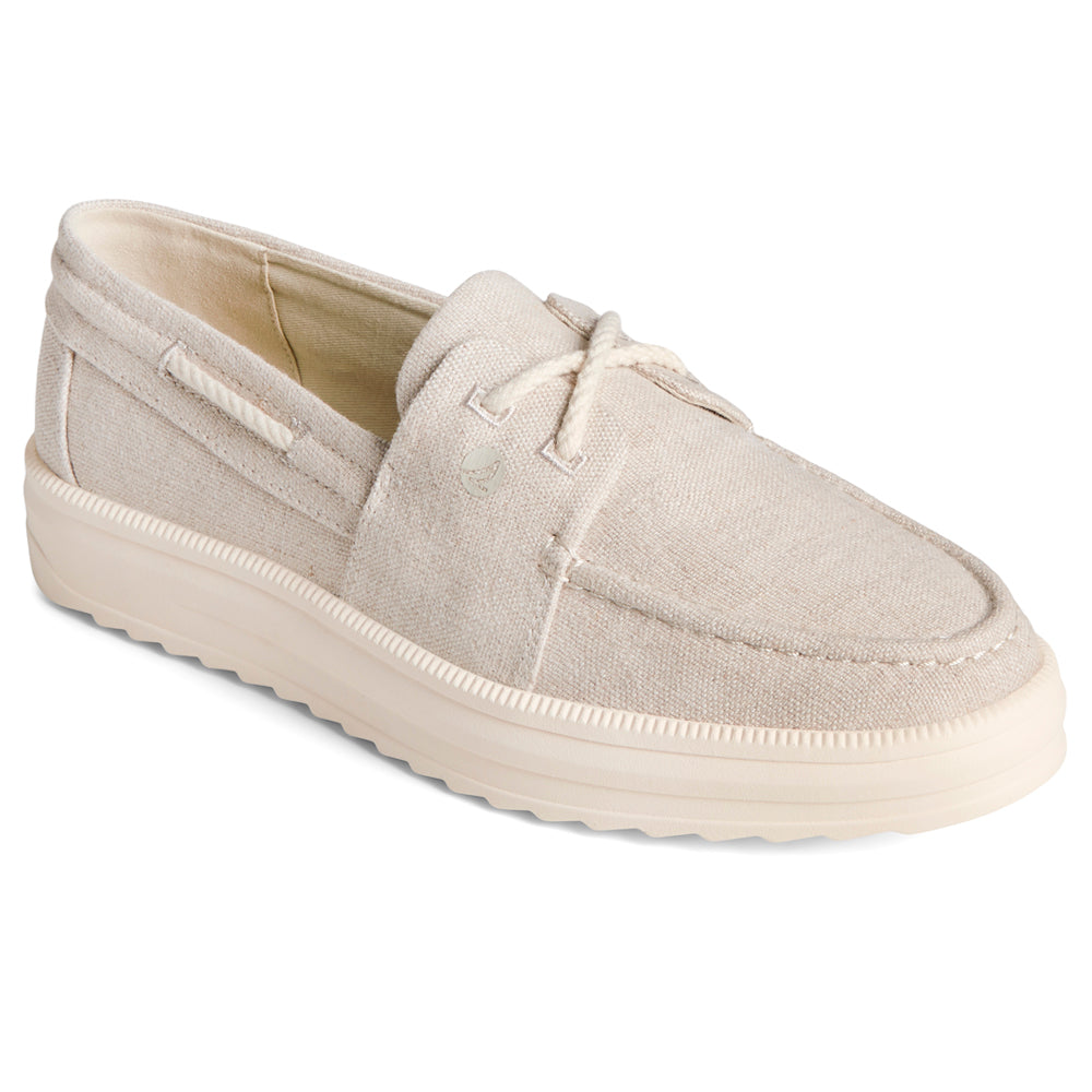 Shop Beige Womens Sperry Cruise Plushstep Slip On Boat Shoes