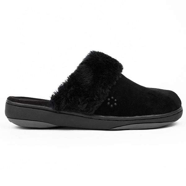 Shop Black Womens Tempur-Pedic Kensley Scuff Slippers – Shoebacca