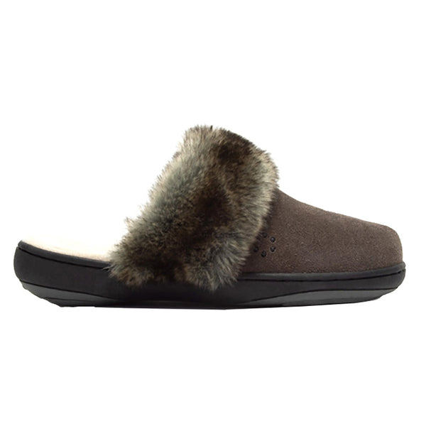 Shop Grey Womens Tempur-Pedic Kensley Scuff Slippers – Shoebacca