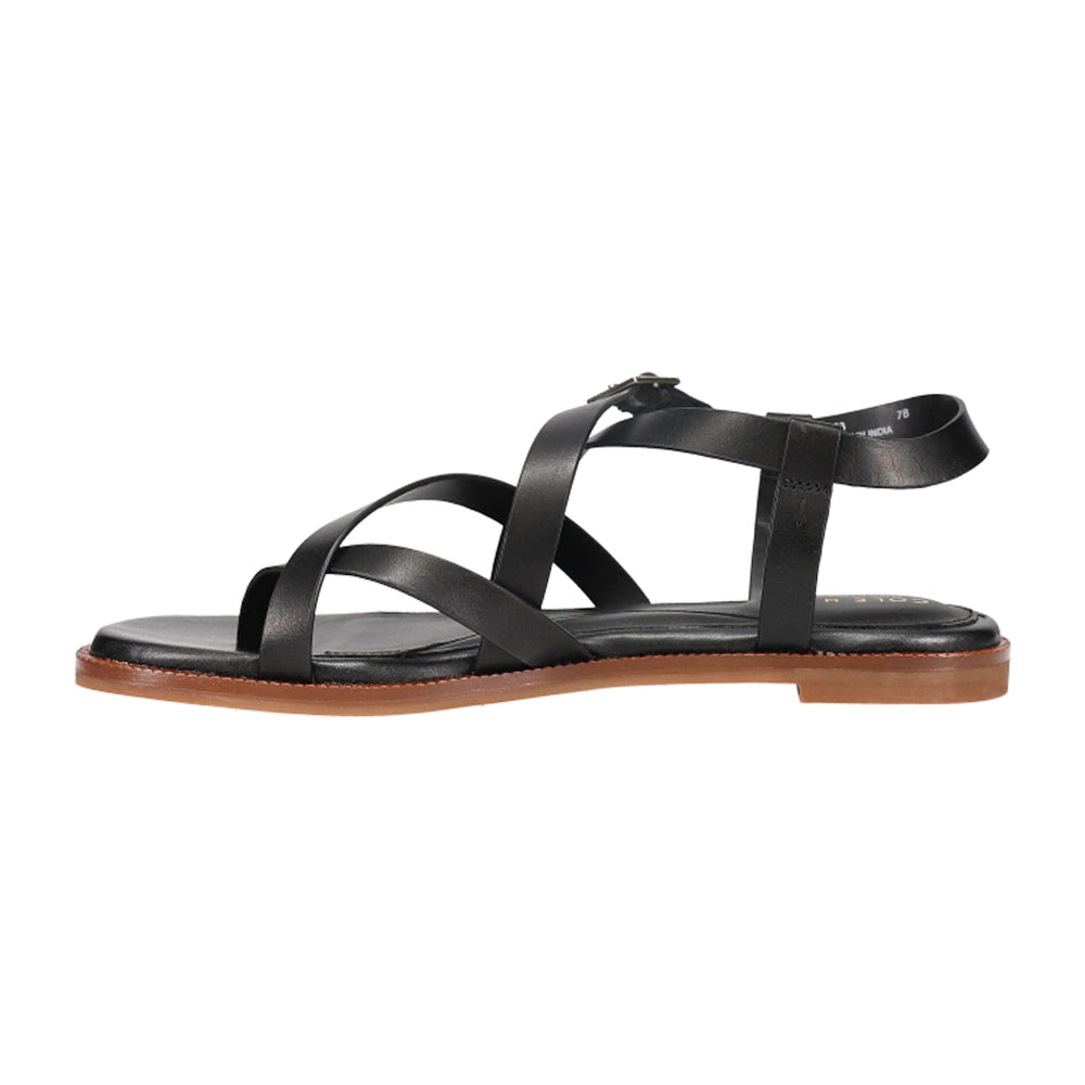 Shop Black Womens Cole Haan Wilma Strappy Flat Sandals – Shoebacca
