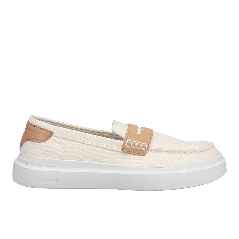 Shop Beige Womens Cole Haan GrandPro Rally Canvas Penny  display picture 1
