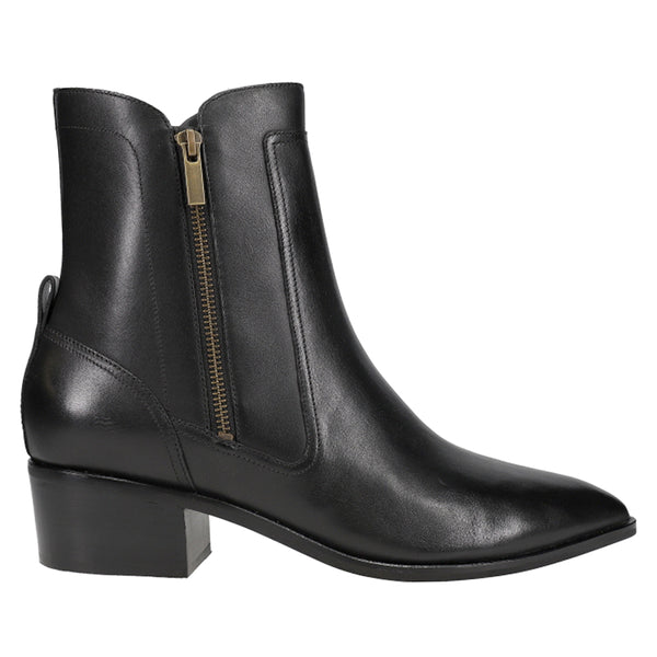 Shop Black Womens Cole Haan Teegan Pointed Toe Zippered Booties