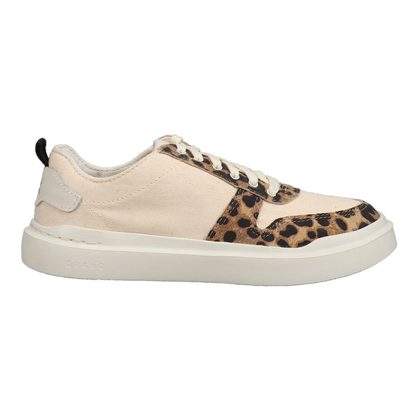 Shop Beige Womens Cole Haan GrandPro Rally Canvas Court Leopard