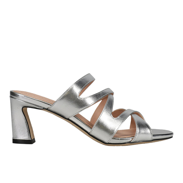 Shop Silver Womens Cole Haan Alyse Metallic Block Heel Sandals